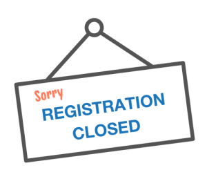 Sign saying 'sorry registration closed'