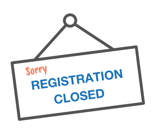 Sign saying 'sorry registration closed'